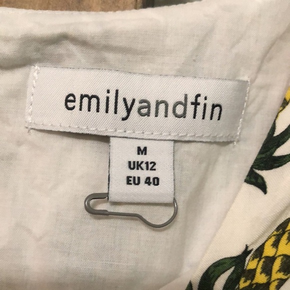 Emily and Fin ModCloth Too Much Fun Dress Featuring Pineapples. Size Medium. - Picture 5 of 6